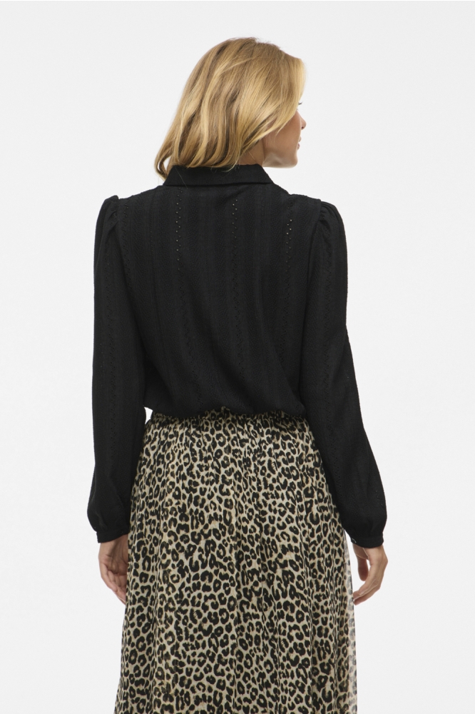 VIZANIA L/S SHIRT - NOOS 14107476 BLACK BEAUTY